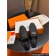 Hermes Oz mule in Denim Black with iconic Kelly buckle