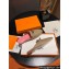 Hermes Oz mule in calfskin Beige/Pink with iconic Kelly buckle