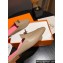 Hermes Oz mule in calfskin Beige/Pink with iconic Kelly buckle
