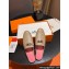 Hermes Oz mule in calfskin Beige/Pink with iconic Kelly buckle