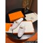 Hermes Oz mule in calfskin White with iconic Kelly buckle