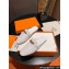 Hermes Oz mule in calfskin White with iconic Kelly buckle