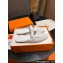 Hermes Oz mule in calfskin White with iconic Kelly buckle