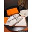 Hermes Oz mule in calfskin White with iconic Kelly buckle