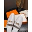 Hermes Oz mule in calfskin White with iconic Kelly buckle
