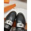 Hermes Hot loafer in calfskin Black with palladium-plated oversized Kelly buckle 2024