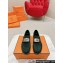 Hermes Hot loafer in suede goatskin vert foncé with palladium-plated oversized Kelly buckle 2024