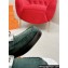 Hermes Hot loafer in suede goatskin vert foncé with palladium-plated oversized Kelly buckle 2024