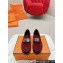 Hermes Hot loafer in suede goatskin marron mahogany with palladium-plated oversized Kelly buckle 2024