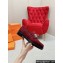 Hermes Hot loafer in suede goatskin marron mahogany with palladium-plated oversized Kelly buckle 2024