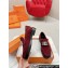 Hermes Hot loafer in suede goatskin marron mahogany with palladium-plated oversized Kelly buckle 2024