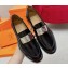 Hermes Hot loafer in glazed calfskin Black with palladium-plated oversized Kelly buckle 2024