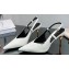 Gucci Heel 8.5cm Patent leather slingback pumps 762378 White 2024