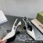 Gucci Heel 8.5cm Patent leather slingback pumps 762378 White 2024