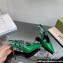 Gucci Heel 8.5cm Patent leather slingback pumps 762378 Green 2024