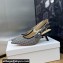 Dior Heel 6.5cm J'Adior Slingback Pumps in Black and White Micro-Houndstooth Embroidered Cotton 2024