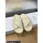 Dior D-Cross Slides in Beige Lambskin and White Shearling 2024