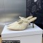 Dior Heel 7cm D-Fame Heeled Mules in Calfskin White 2024