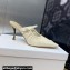 Dior Heel 7cm D-Fame Heeled Mules in Calfskin White 2024