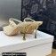 Dior Heel 7cm D-Fame Heeled Mules in Calfskin White 2024