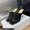 Dior Heel 7cm D-Fame Open-Toe Heeled Sandals in Calfskin Black 2024