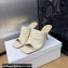 Dior Heel 7cm D-Fame Open-Toe Heeled Sandals in Calfskin White 2024