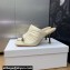 Dior Heel 7cm D-Fame Open-Toe Heeled Sandals in Calfskin White 2024