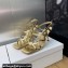 Dior Heel 7cm D-Fame Heeled Sandals in Lambskin Gold 2024