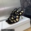 Dior Heel 7cm D-Fame Heeled Sandals in Suede Black 2024