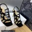 Dior Heel 7cm D-Fame Heeled Sandals in Suede Black 2024