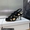 Dior Heel 7cm D-Fame Heeled Sandals in Suede Black 2024