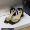 Dior Heel 3.5cm Sunset Heeled Sandals in Lambskin Black and Silver-Tone Strass 2024
