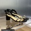 Dior Heel 3.5cm Sunset Heeled Sandals in Lambskin Black and Silver-Tone Strass 2024