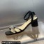 Dior Heel 3.5cm Sunset Heeled Sandals in Lambskin Black and Silver-Tone Strass 2024