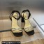 Dior Heel 8.5cm Sunset Heeled Sandals in Lambskin Black and Silver-Tone Strass 2024