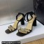Dior Heel 8.5cm Sunset Heeled Sandals in Lambskin Black and Silver-Tone Strass 2024