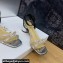 Dior Heel 3.5cm Sunset Heeled Sandals in Lambskin Silver/Black and Silver-Tone Strass 2024