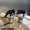Dior Heel 3.5cm Sunset Heeled Sandals in Lambskin Silver/Black and Silver-Tone Strass 2024