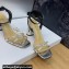 Dior Heel 8.5cm Sunset Heeled Sandals in Lambskin Silver/Black and Silver-Tone Strass 2024