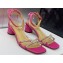 Dior Heel 3.5cm Sunset Heeled Sandals in Lambskin PInk and Silver-Tone Strass 2024