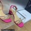 Dior Heel 3.5cm Sunset Heeled Sandals in Lambskin PInk and Silver-Tone Strass 2024