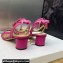 Dior Heel 3.5cm Sunset Heeled Sandals in Lambskin PInk and Silver-Tone Strass 2024