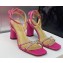 Dior Heel 8.5cm Sunset Heeled Sandals in Lambskin Pink and Silver-Tone Strass 2024
