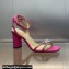Dior Heel 8.5cm Sunset Heeled Sandals in Lambskin Pink and Silver-Tone Strass 2024