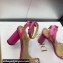 Dior Heel 8.5cm Sunset Heeled Sandals in Lambskin Pink and Silver-Tone Strass 2024