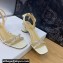 Dior Heel 3.5cm Sunset Heeled Sandals in Lambskin White and Silver-Tone Strass 2024