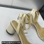 Dior Heel 3.5cm Sunset Heeled Sandals in Lambskin White and Silver-Tone Strass 2024