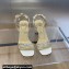 Dior Heel 8.5cm Sunset Heeled Sandals in Lambskin White and Silver-Tone Strass 2024