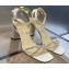 Dior Heel 8.5cm Sunset Heeled Sandals in Lambskin White and Silver-Tone Strass 2024