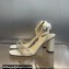 Dior Heel 8.5cm Sunset Heeled Sandals in Lambskin White and Silver-Tone Strass 2024